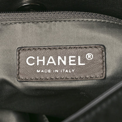 Chanel Calfskin Modern Chain Rhodoid Hobo Black 6 of 9