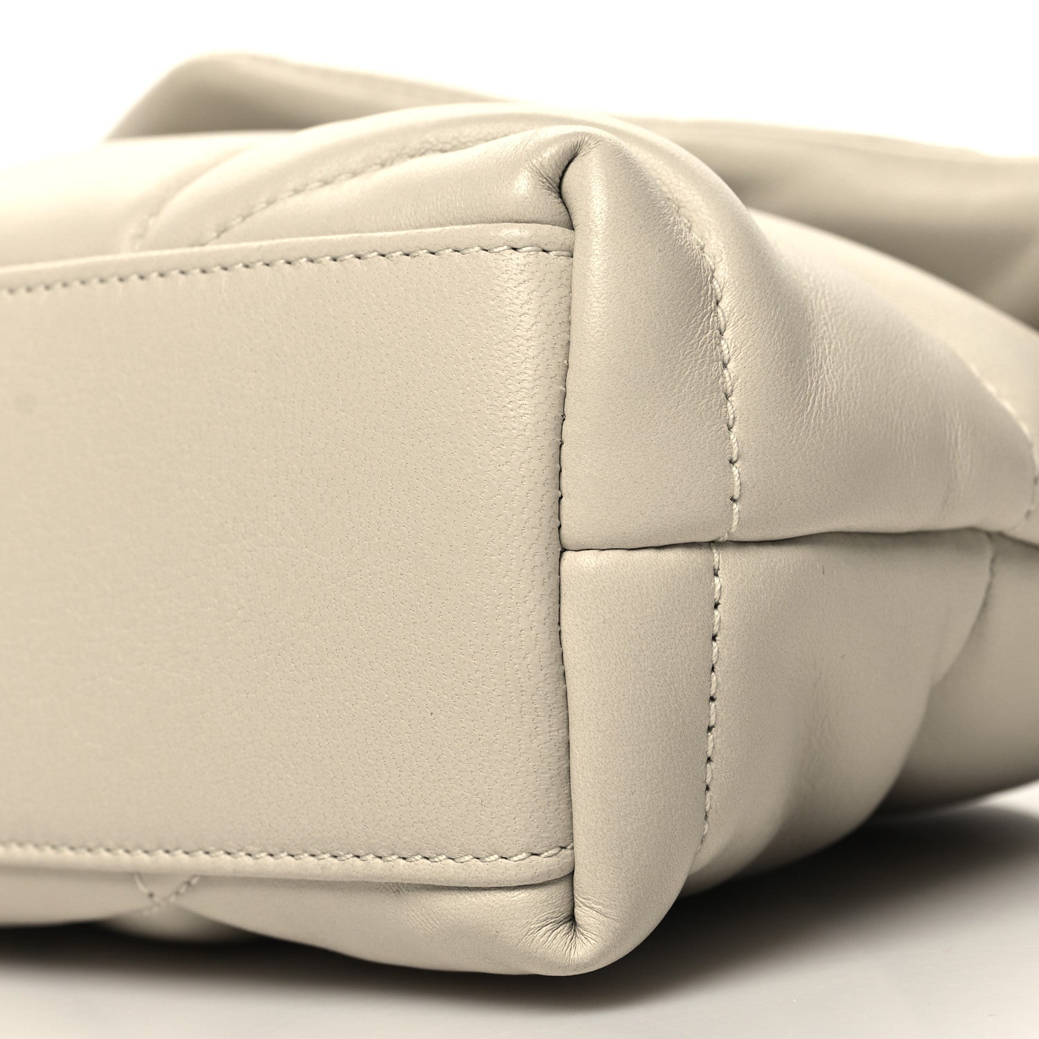 Saint Laurent Lambskin Quilted Small Loulou Puffer Monogram Chain Satchel Crema Soft 10 of 10