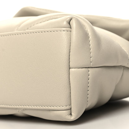 Saint Laurent Lambskin Quilted Small Loulou Puffer Monogram Chain Satchel Crema Soft 10 of 10
