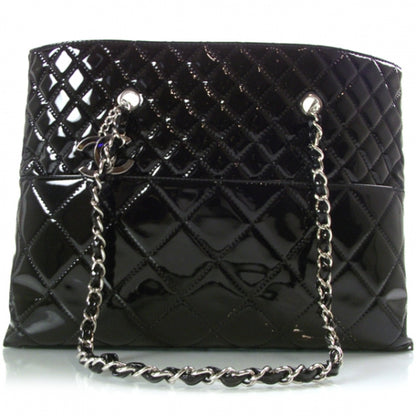 Chanel Patent Quilted Large Tote Black 1 of 12