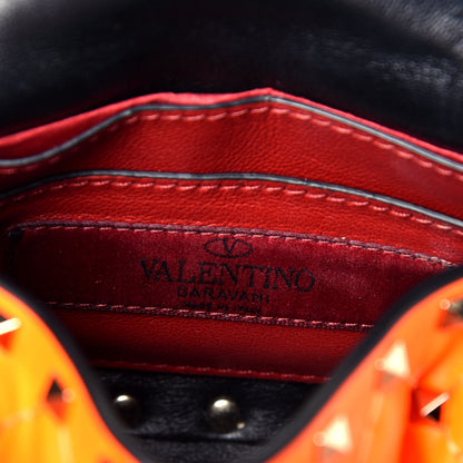 Valentino Garavani Calfskin Micro Rockstud Spike Shoulder Bag Orange 6 of 9