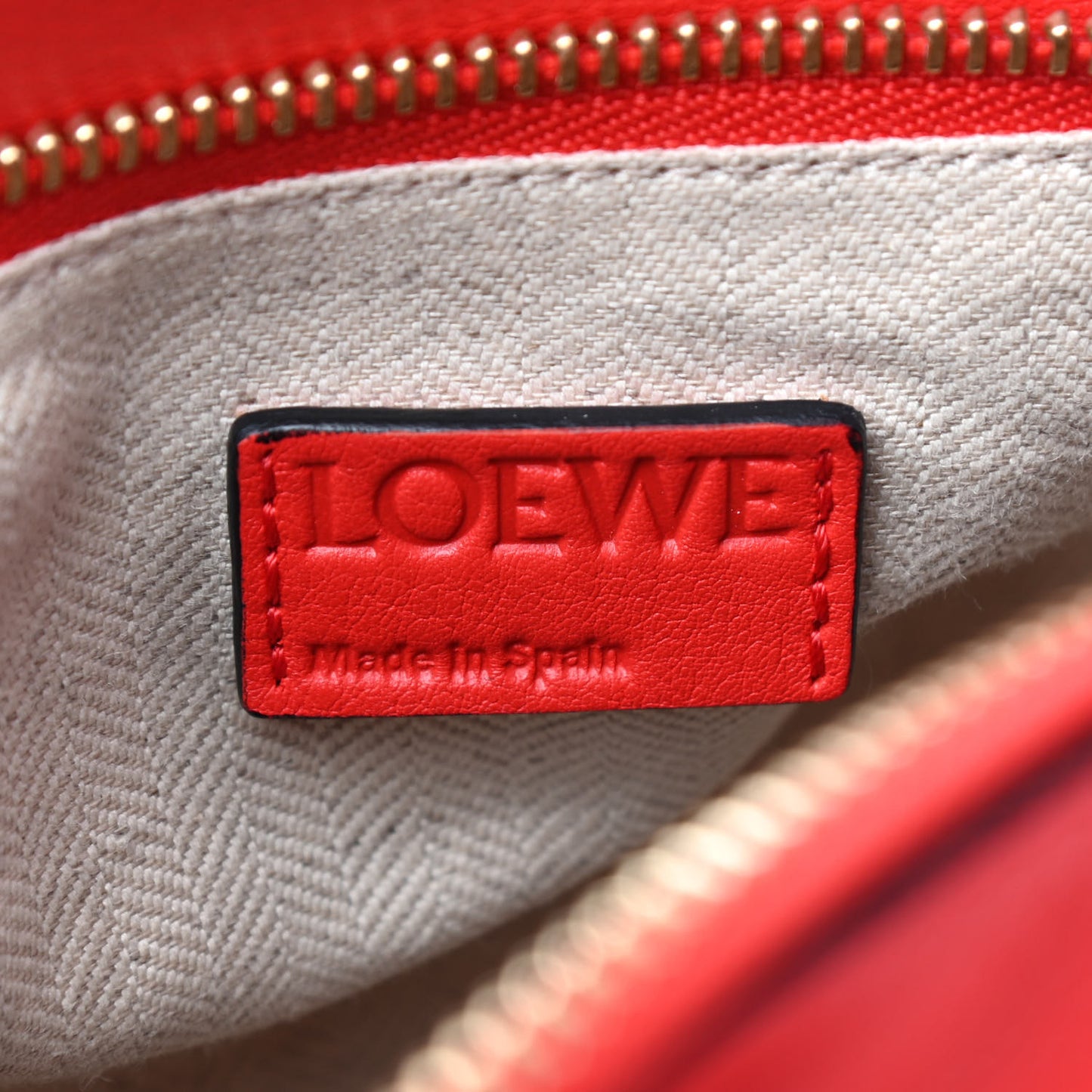 Calfskin Embossed Small Puzzle Bag Red