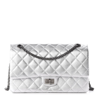 Chanel Metallic Lambskin Quilted 2.55 Reissue 226 Flap Silver 1 of 12