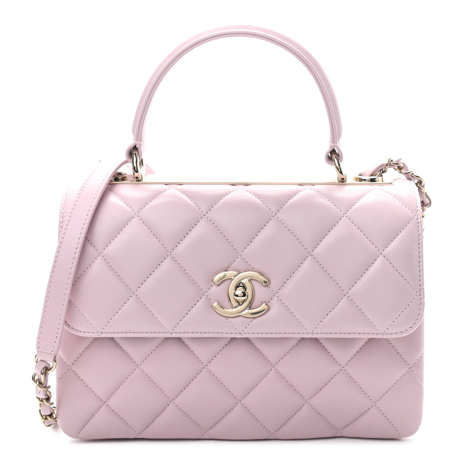 Chanel Lambskin Quilted Small Trendy CC Flap Dual Handle Bag Lilac 1 of 9