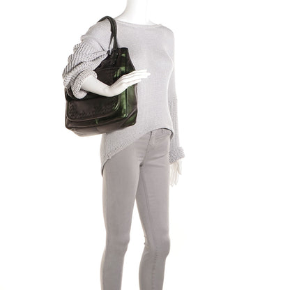 Bottega Veneta Iridescent Scarabee Multi Pocket Tote Green 2 of 8