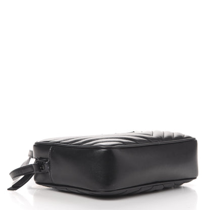Saint Laurent Calfskin Matelasse Monogram Lou Camera Bag Black 4 of 12