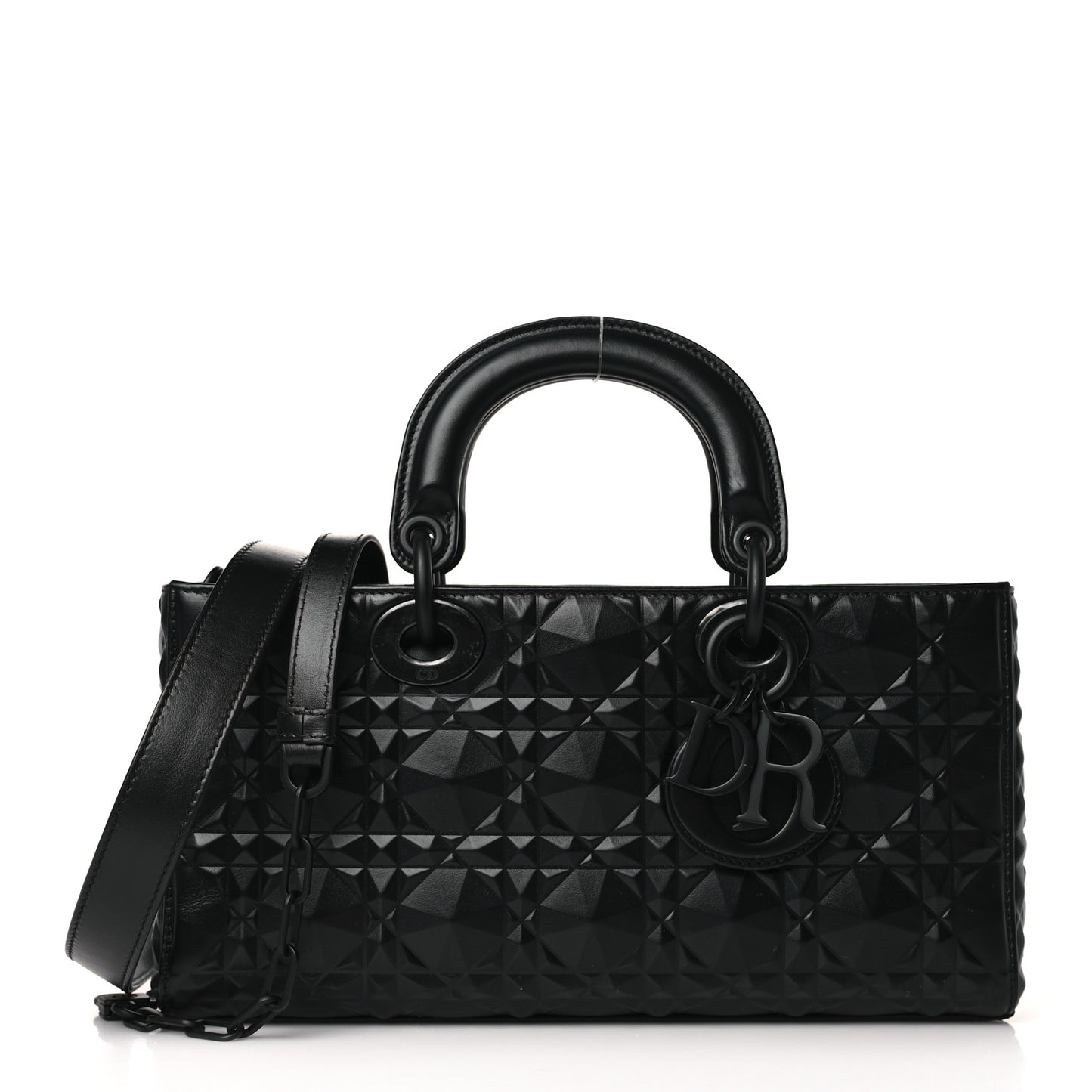 Calfskin Cannage Diamond Lady D-Joy Black