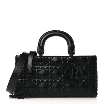 Christian Dior Calfskin Cannage Diamond Lady D-Joy Black 1 of 8