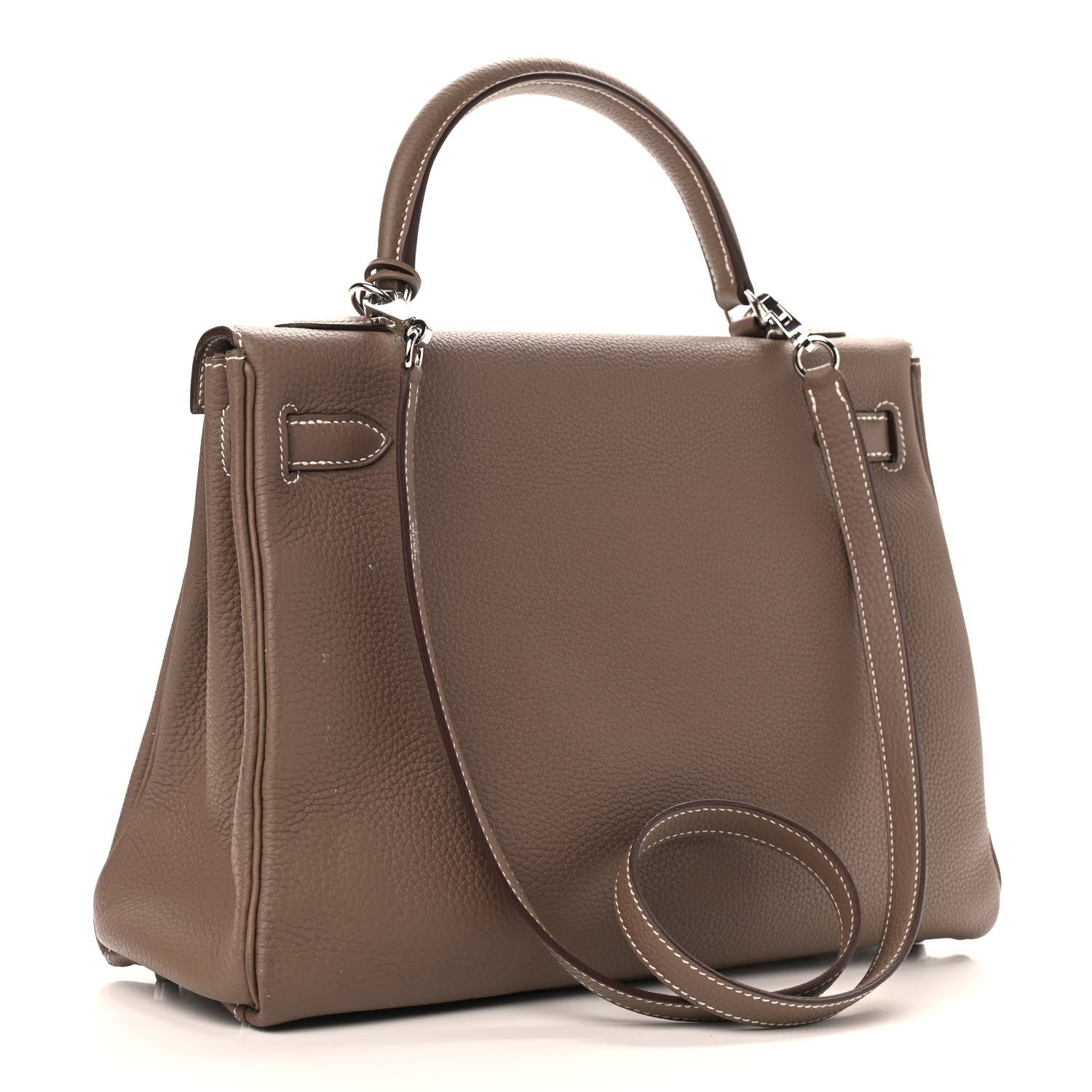 Hermes Togo Kelly Retourne 32 Etoupe 3 of 15