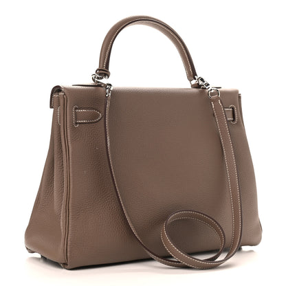 Hermes Togo Kelly Retourne 32 Etoupe 3 of 15