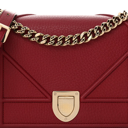 Christian Dior Grained Calfskin Medium Diorama Flap Bag Red 7 of 11