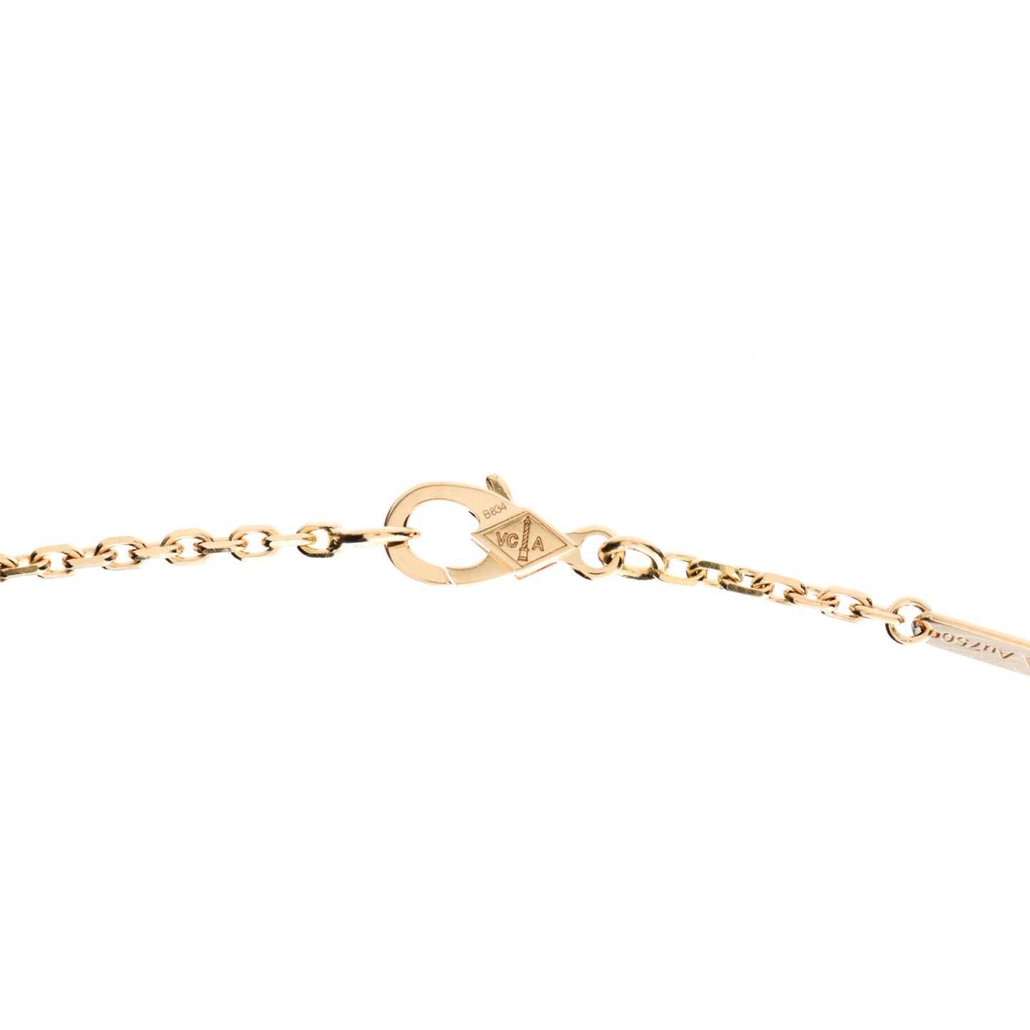 18K Yellow Gold Black Onyx Magic Alhambra Pendant Necklace