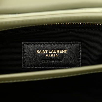 Saint Laurent Calfskin Y Quilted Monogram Toy Loulou Crossbody Bag Light Sage 6 of 10