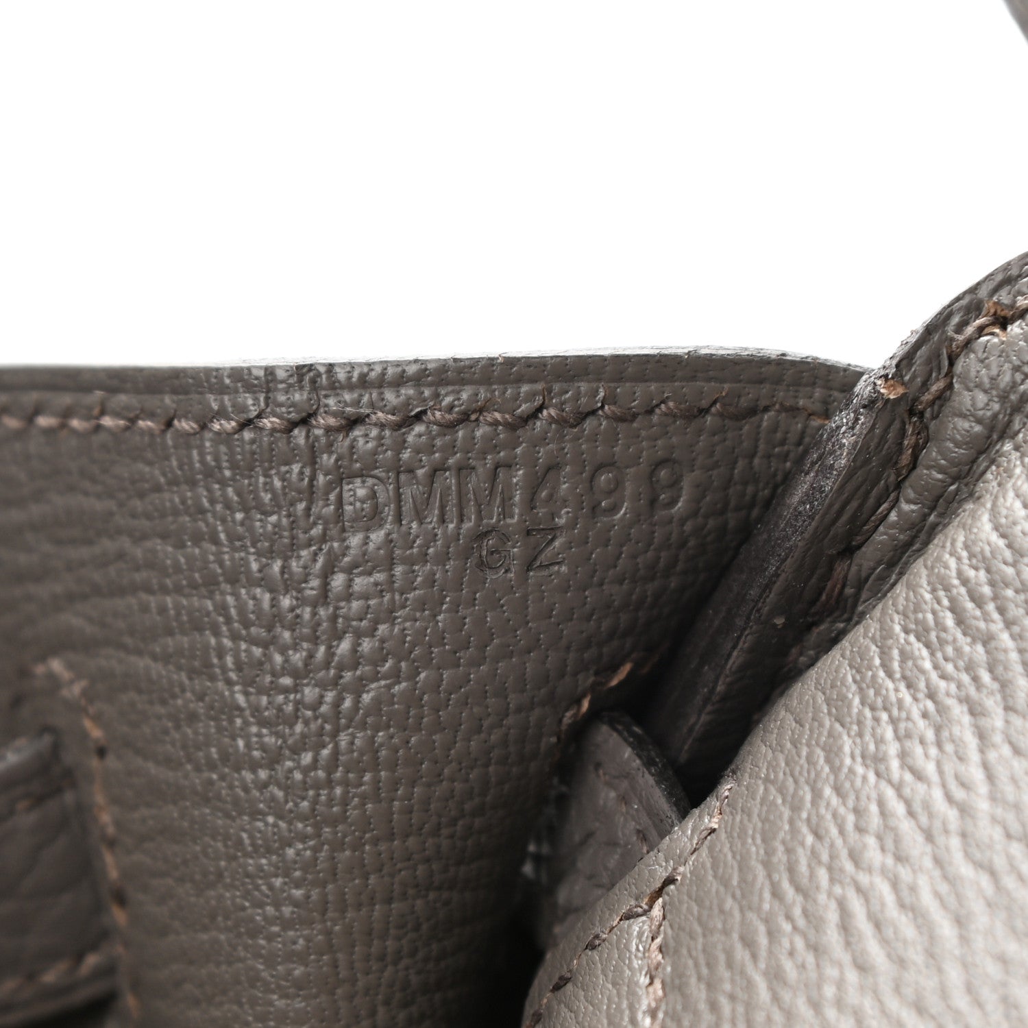 Hermes Togo Birkin 25 Etain 27 of 36