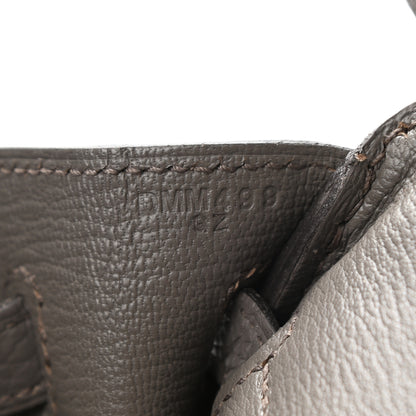 Hermes Togo Birkin 25 Etain 27 of 36