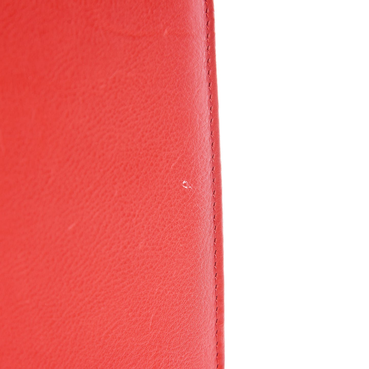 Calfskin Double Stitch New Medium Boy Flap Red