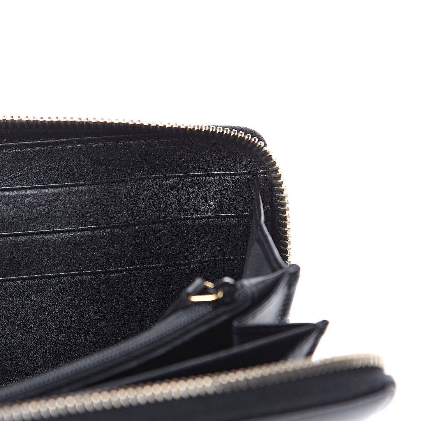Textured Patent Monogram Belle De Jour Zip Around Wallet Black