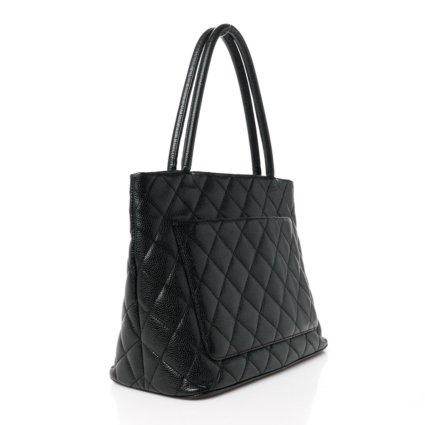 Caviar Quilted Medallion Tote Black