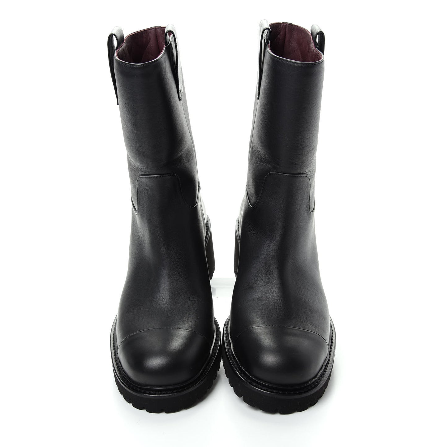Calfskin CC Ankle Boots 39 Black