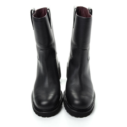Chanel Calfskin CC Ankle Boots 39 Black 5 of 12