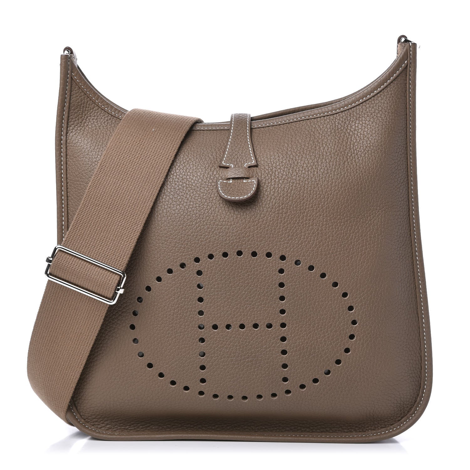 Hermes Taurillon Clemence Evelyne III PM Etoupe 1 of 10