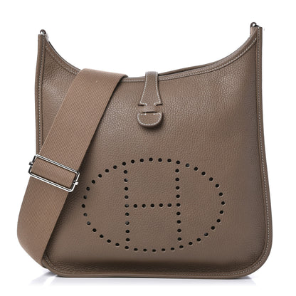 Hermes Taurillon Clemence Evelyne III PM Etoupe 1 of 10