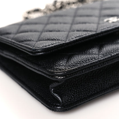 Chanel Caviar Quilted Wallet on Chain WOC Black 9 of 10