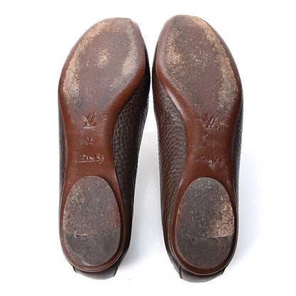 Louis Vuitton Calfskin Marguerite Ballerina Flats 36 Brown 7 of 10