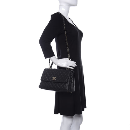 Chanel Caviar Quilted Small Coco Handle Flap Black 2 of 11