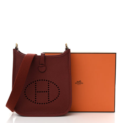 Hermes Taurillon Clemence Amazone Evelyne TPM Rouge H 11 of 11