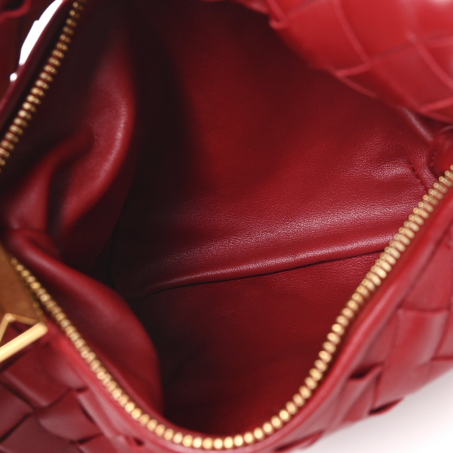 Nappa Intrecciato Mini Jodie Dark Red