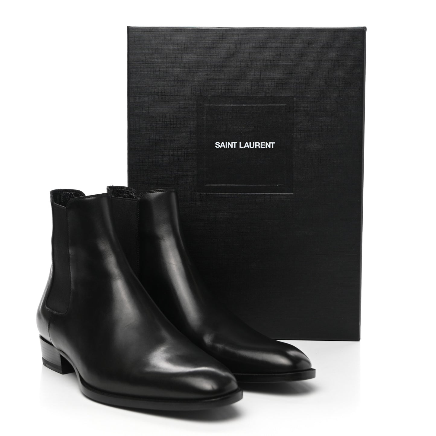 Calfskin Mens Wyatt Chelsea Boots 41 Black