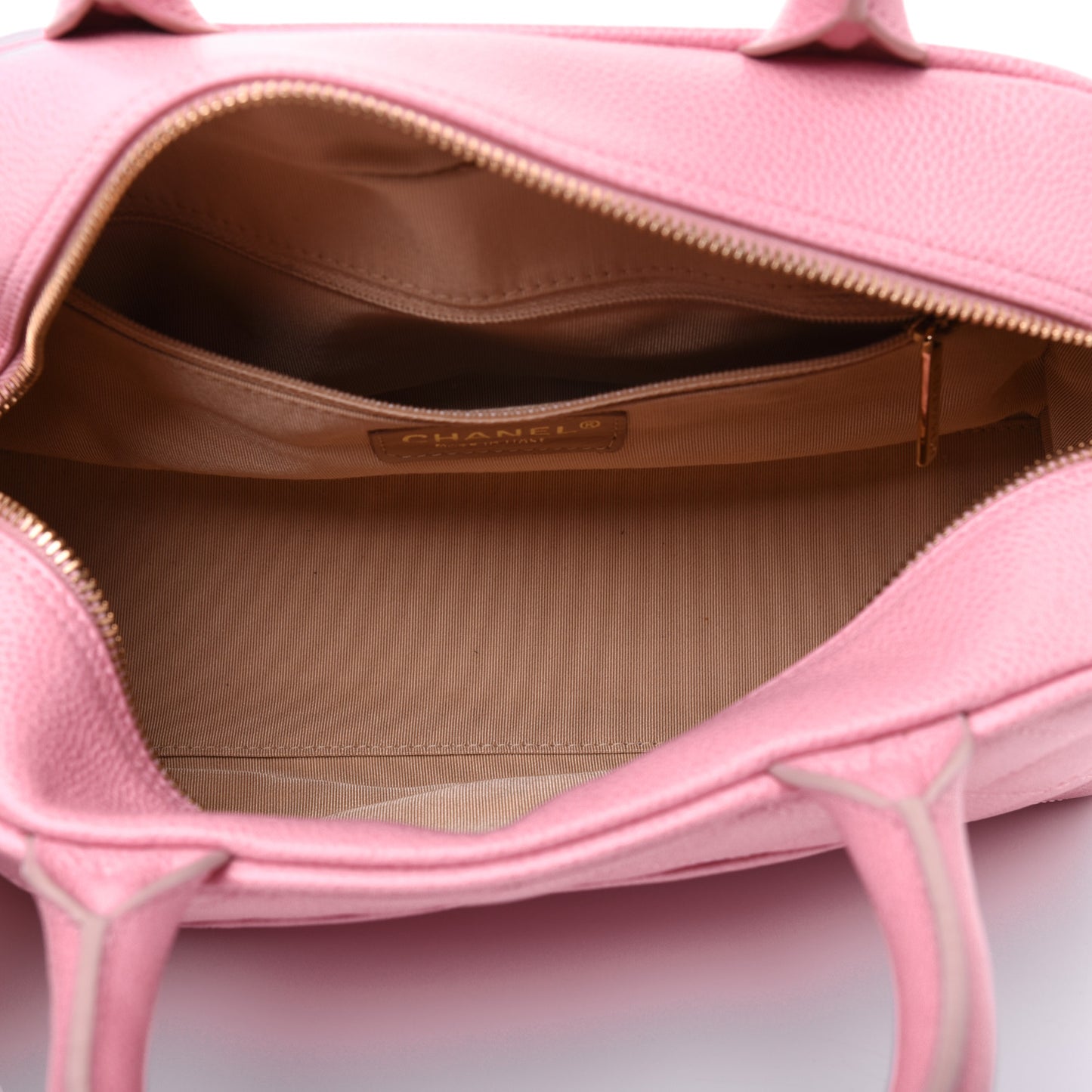Caviar Quilted Small Bowler Pink