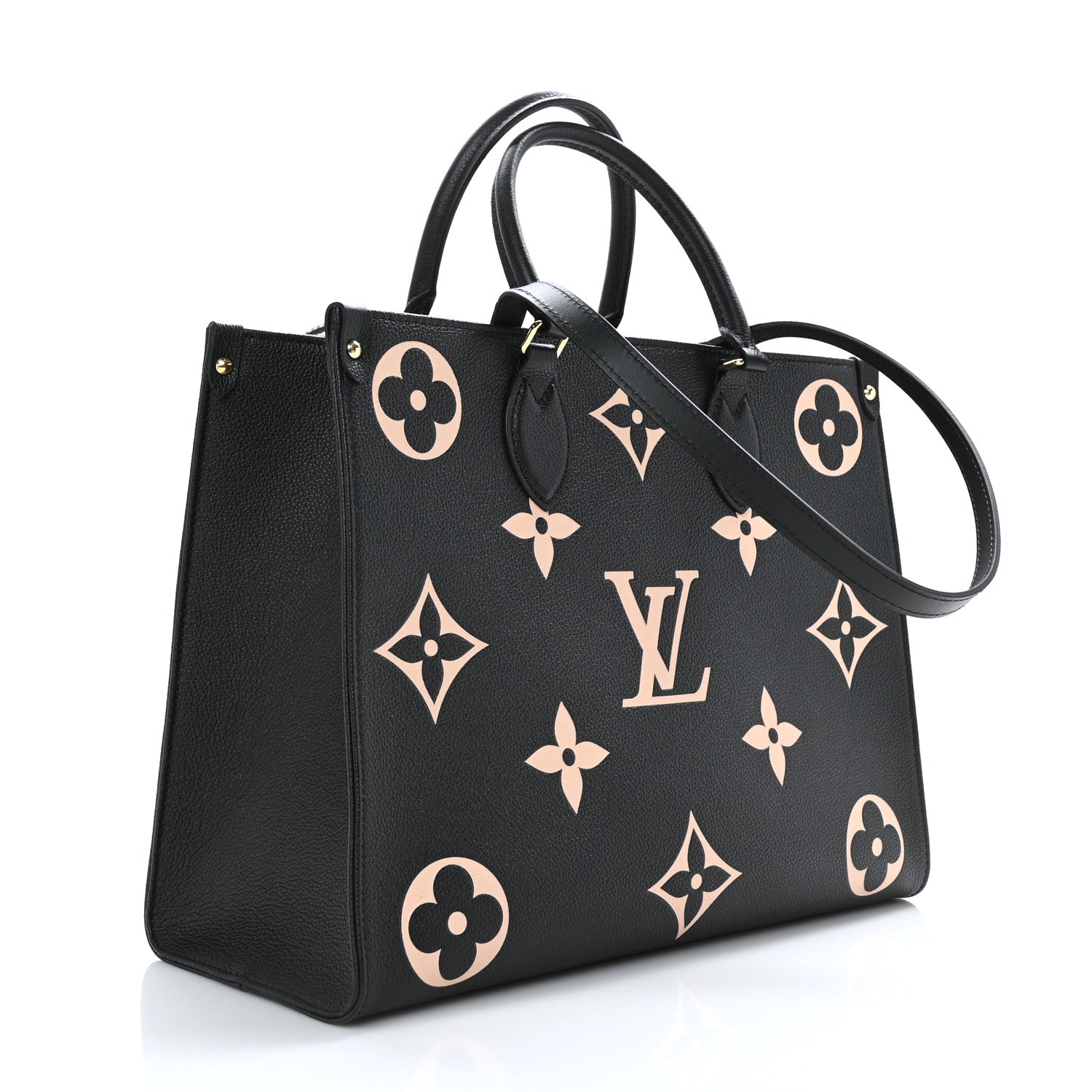 Louis Vuitton Empreinte Monogram Giant Onthego MM Black Beige 3 of 8