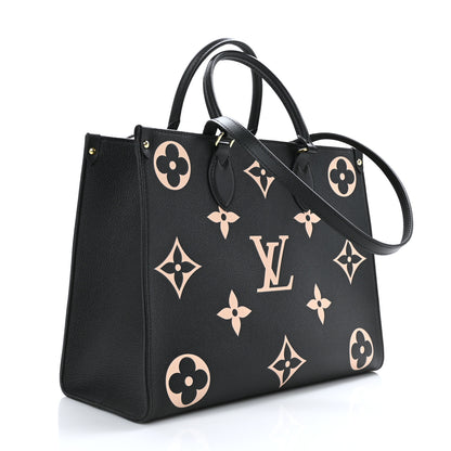Louis Vuitton Empreinte Monogram Giant Onthego MM Black Beige 3 of 8