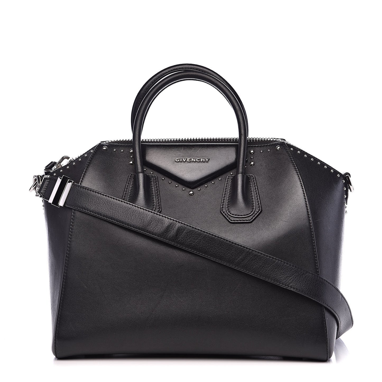 Calfskin Medium Studded Antigona Black