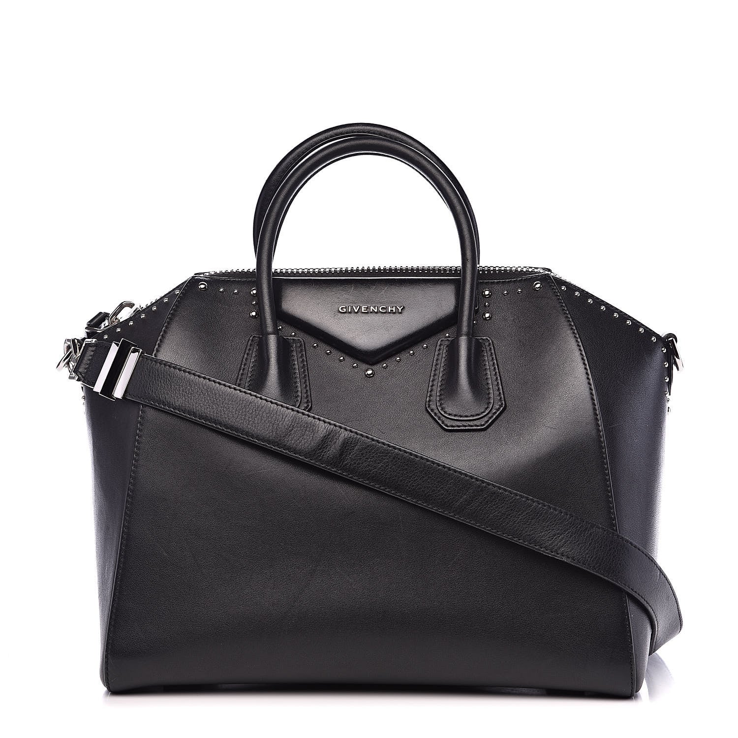 Givenchy Calfskin Medium Studded Antigona Black 1 of 20