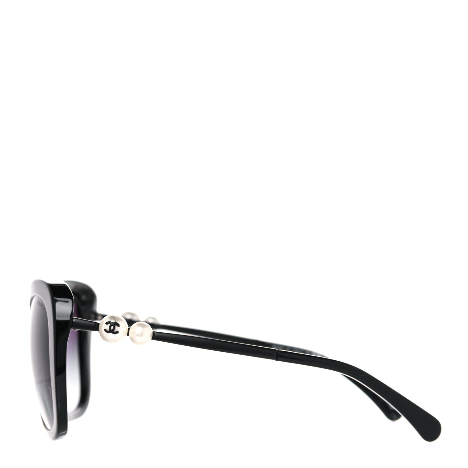 Chanel Acetate Butterfly Winter Pearl Sunglasses 5339-H Black 3 of 7
