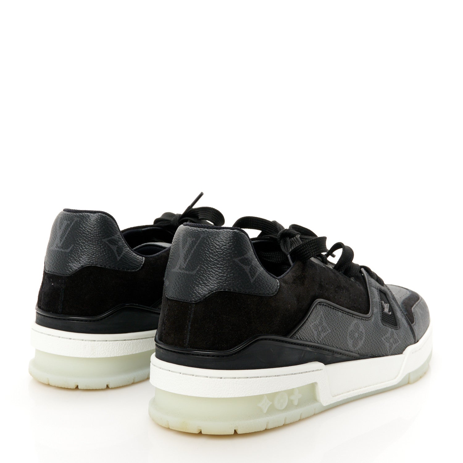 Louis Vuitton Monogram Eclipse Mens LV Trainer Sneakers 8 Black 5 of 11