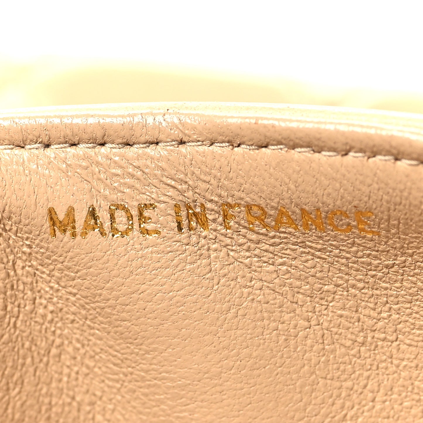 Lambskin Quilted Small Double Flap Beige
