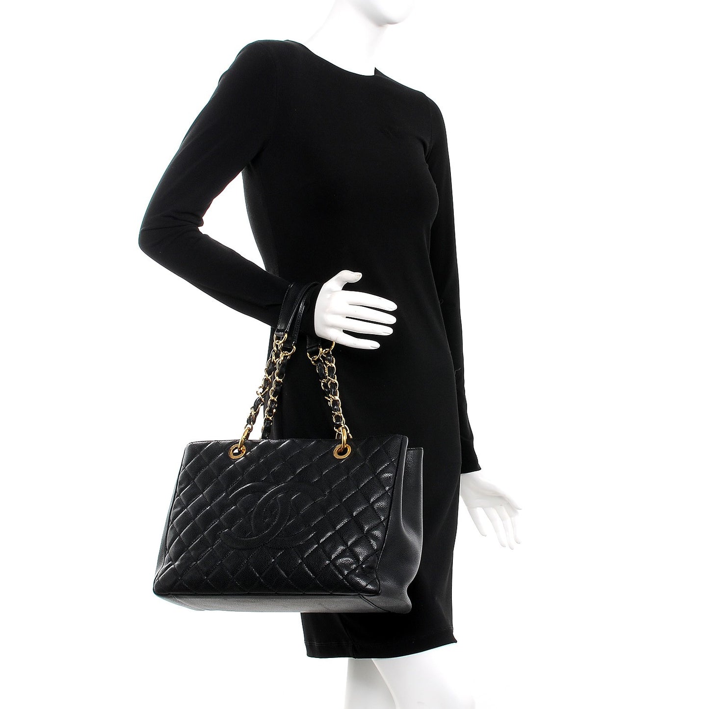Caviar Grand Shopping Tote GST Black
