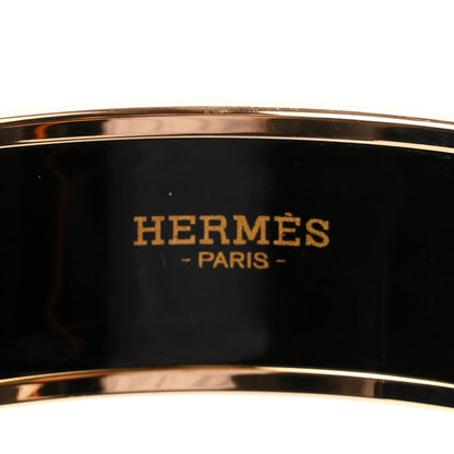 Hermes Enamel Printed Wide Les Leopards Bracelet Rose Couture 4 of 5