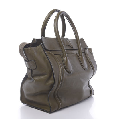 Celine Drummed Calfskin Mini Luggage Jungle 3 of 14