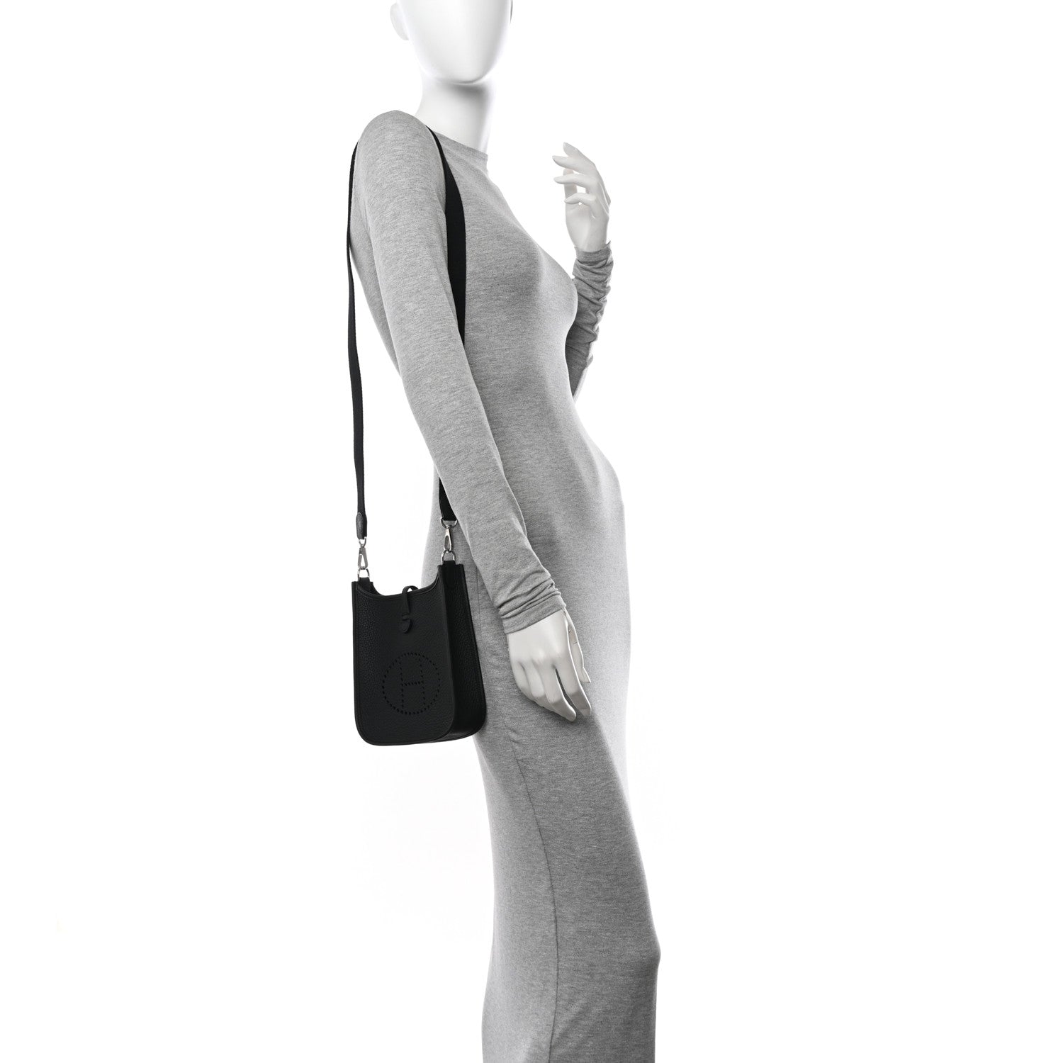 Hermes Taurillon Clemence Evelyne TPM Black 2 of 11