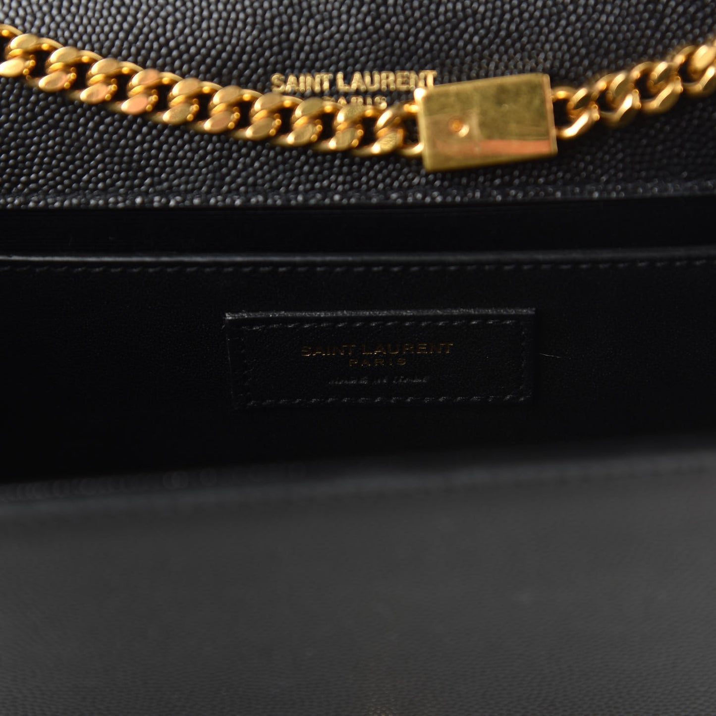 Grain De Poudre Medium Classic Monogram Kate Satchel Black