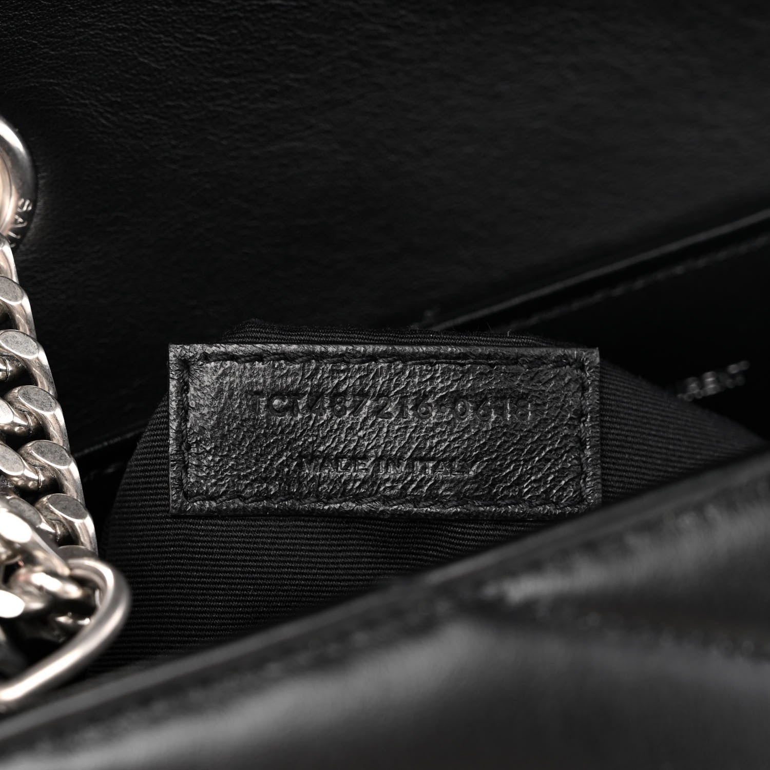 Saint Laurent Calfskin Y Quilted Monogram Medium Loulou Chain Satchel Black 6 of 9