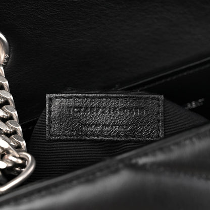 Saint Laurent Calfskin Y Quilted Monogram Medium Loulou Chain Satchel Black 6 of 9