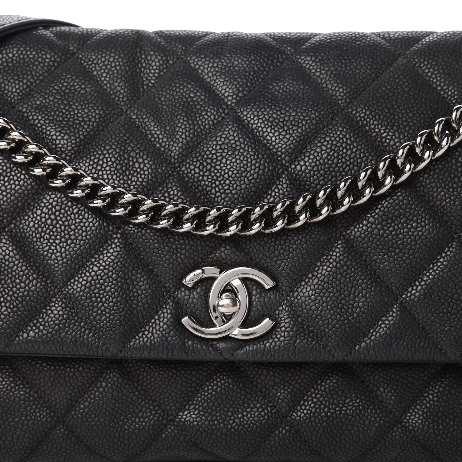 Chanel Iridescent Caviar Quilted Medium Lady Pearly Flap Black 8 of 15