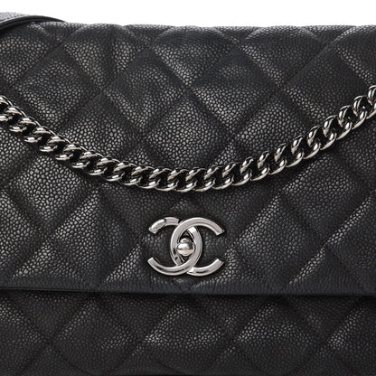 Chanel Iridescent Caviar Quilted Medium Lady Pearly Flap Black 8 of 15