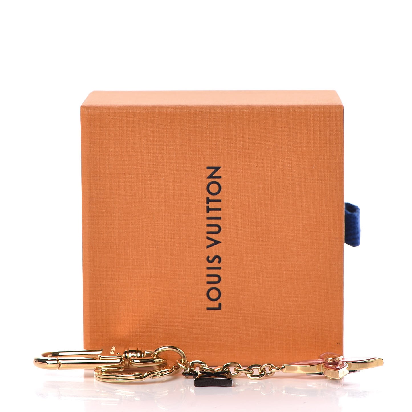 Monogram Blooming Flowers BB Bag Charm Key Holder Dore